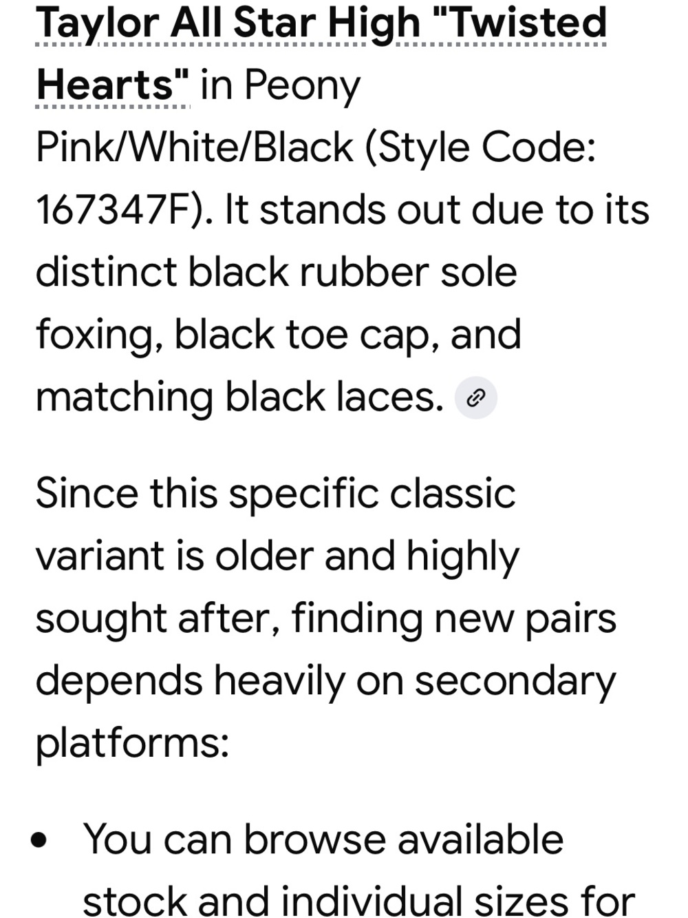 Converse Twisted Hearts Peony Pink High-Top Sneakers with Black Womens 9/ Mens 7 - Picture 11 of 12